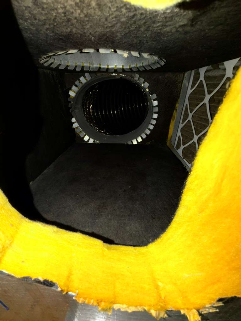 Clean residential air duct interior after professional cleaning in Marietta, GA