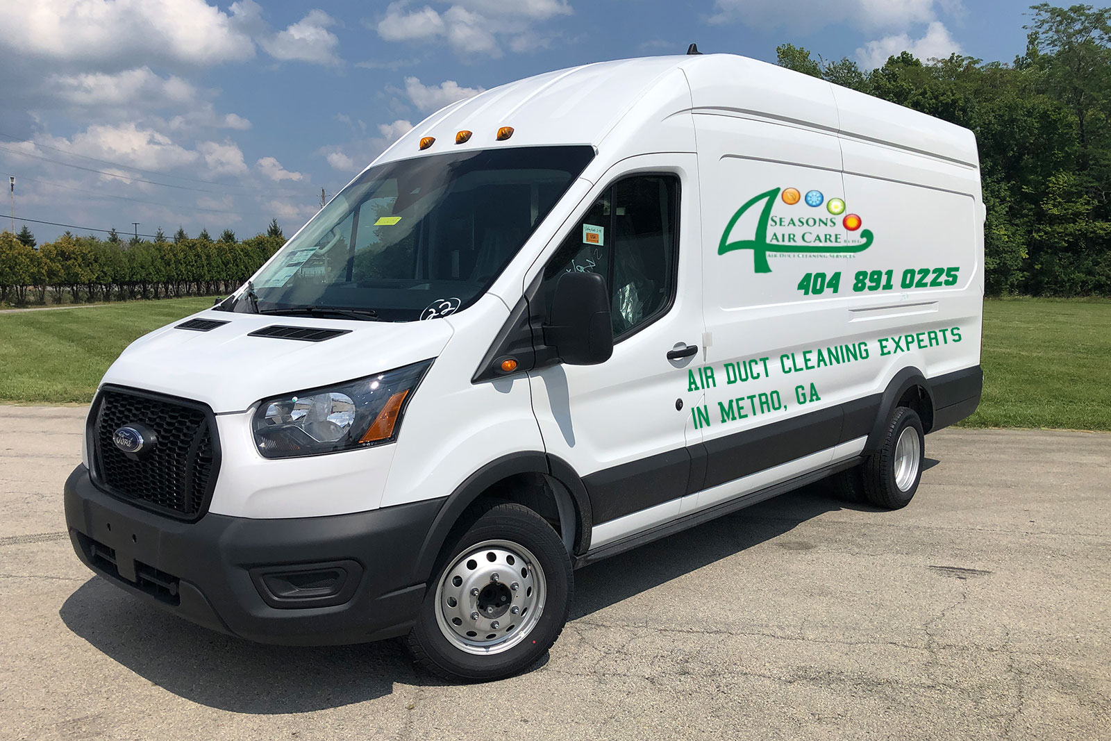 4 Seasons Air Care technician cleaning HVAC air ducts at a home in Marietta, Georgia
